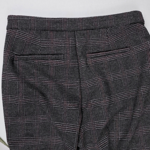 New Modcloth Gray Red Plaid Pants Sz 8 - Picture 11 of 12